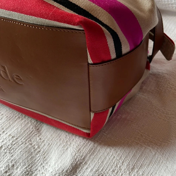 KATE SPADE - Stevie striped hobo bag ♠️🩷❤️NWT - Picture 13 of 13